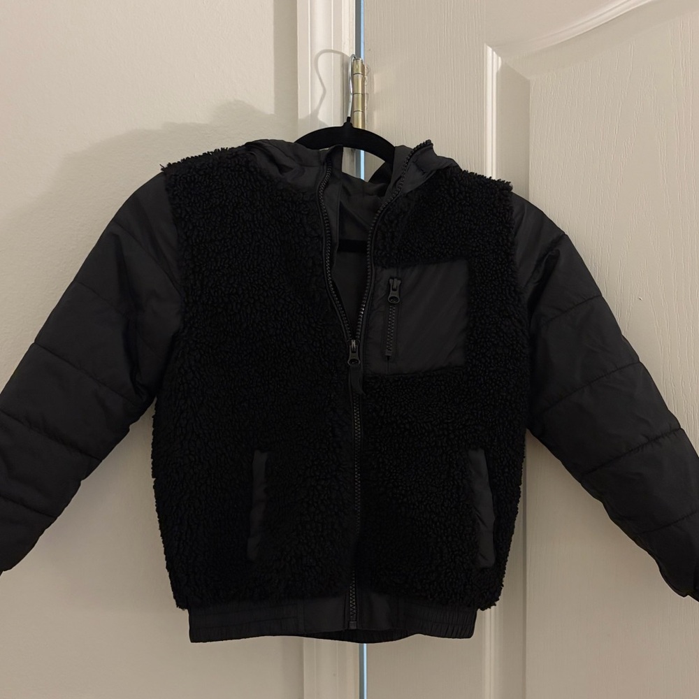 Black Sherpa Fleece Jacket